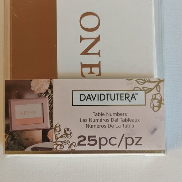 NWT David Tutera 25 Rose Gold Table Number Cards Wedding Reception Fancy Party - Picture 2 of 6